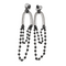 Boucles d'oreilles Boucles d’oreilles pendantes en or blanc 18 carats et diamants 58 Facettes 578657RV