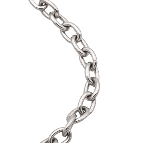 Bague 54 Bague chaînette en or blanc 18 carats avec diamant 58 Facettes 578663RV