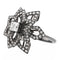 Bague 55 Bague fleur en or noir 18 carats et diamants 58 Facettes 578700RV