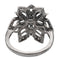 Bague 55 Bague fleur en or noir 18 carats et diamants 58 Facettes 578700RV