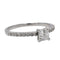 Bague 53 Bague solitaire en or blanc 18 carats avec diamants 58 Facettes 578719RV