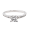 Bague 52 Bague solitaire en or blanc 18 carats et diamants 58 Facettes 578746RV