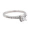 Bague 52 Bague solitaire en or blanc 18 carats et diamants 58 Facettes 578746RV