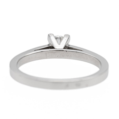 Bague 53 Bague solitaire en or blanc 18 carats avec diamant brillant 0,30 ct 58 Facettes 578752RV