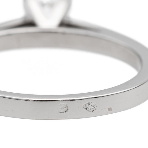 Bague 53 Bague solitaire en or blanc 18 carats avec diamant brillant 0,30 ct 58 Facettes 578752RV