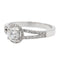 Bague 53 Bague solitaire en or blanc 18 carats et diamants 58 Facettes 578757RV