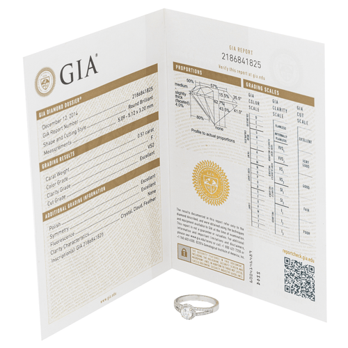 Bague 53 Bague solitaire en or blanc 18 carats et diamants 58 Facettes 578757RV