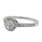 Bague 53 Bague solitaire en or blanc 18 carats et diamants 58 Facettes 578820RV