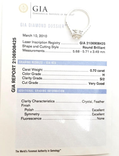 Bague 54 Bague solitaire en or blanc avec diamants 1,11 ct 58 Facettes 578821RV