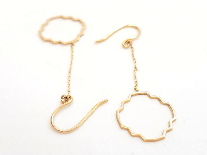 Boucles d'oreilles Boucles d’oreilles pendantes Transparence en or rose 18 carats 58 Facettes 578896RV