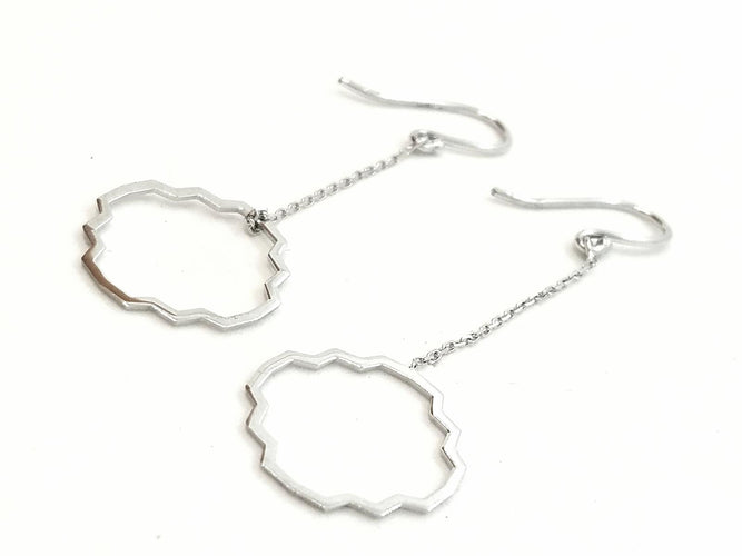 Boucles d'oreilles Transparence - Boucles d’oreilles pendantes en or blanc 18 carats 58 Facettes 578897RV
