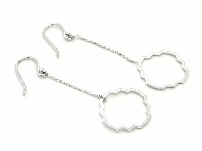 Boucles d'oreilles Transparence - Boucles d’oreilles pendantes en or blanc 18 carats 58 Facettes 578897RV