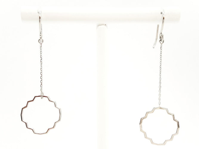 Boucles d'oreilles Transparence - Boucles d’oreilles pendantes en or blanc 18 carats 58 Facettes 578897RV