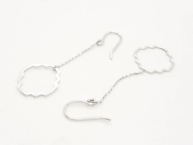 Boucles d'oreilles Transparence - Boucles d’oreilles pendantes en or blanc 18 carats 58 Facettes 578897RV