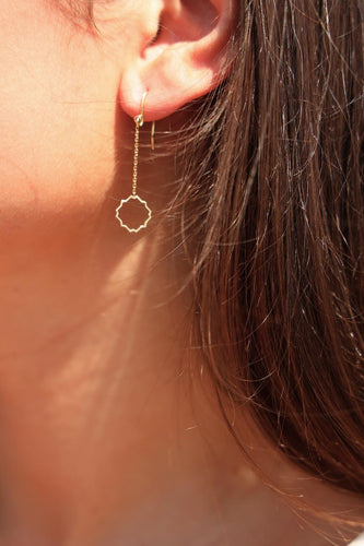 Boucles d'oreilles Transparence - Boucles d'oreilles pendantes en or jaune 18 carats 58 Facettes 578915RV