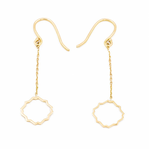 Boucles d'oreilles Transparence - Boucles d'oreilles pendantes en or jaune 18 carats 58 Facettes 578915RV