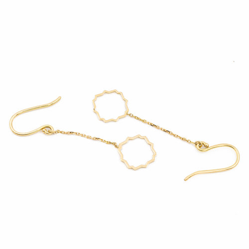 Boucles d'oreilles Transparence - Boucles d'oreilles pendantes en or jaune 18 carats 58 Facettes 578915RV