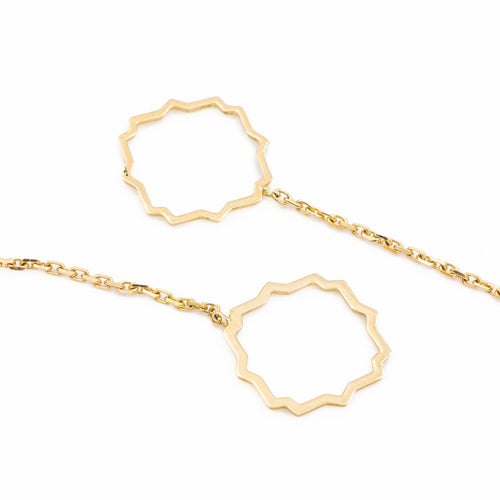 Boucles d'oreilles Transparence - Boucles d'oreilles pendantes en or jaune 18 carats 58 Facettes 578915RV