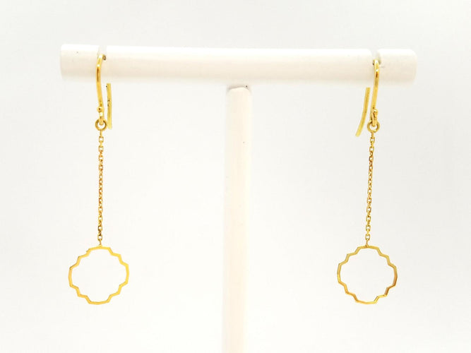 Boucles d'oreilles Transparence - Boucles d'oreilles pendantes en or jaune 18 carats 58 Facettes 578917RV