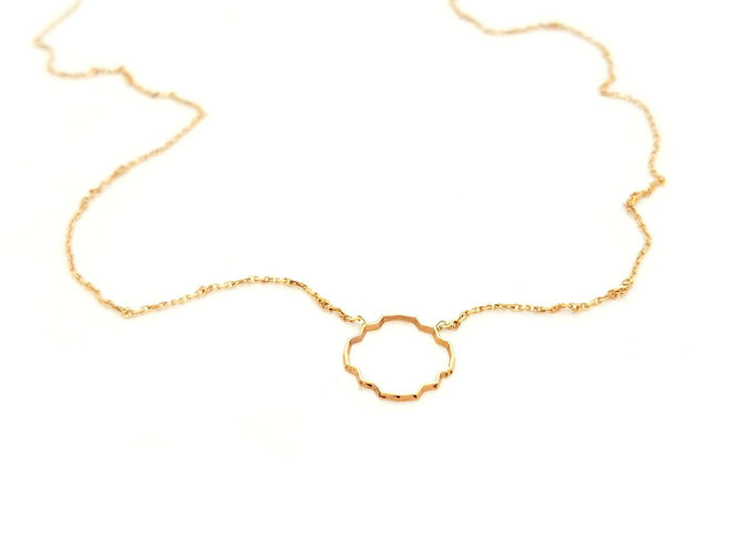 Collier Collier Transparence - Collier motif graphique en or rose 18 carats 58 Facettes 578938RV