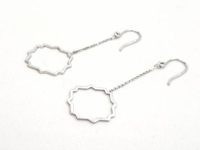 Boucles d'oreilles Transparence - Boucles d’oreilles pendantes en or blanc 18 carats 58 Facettes 578940RV