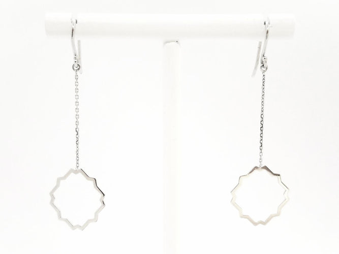 Boucles d'oreilles Transparence - Boucles d’oreilles pendantes en or blanc 18 carats 58 Facettes 578940RV