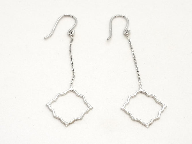 Boucles d'oreilles Boucles d'oreilles Transparence pendantes en or blanc 18 carats 58 Facettes 578947RV