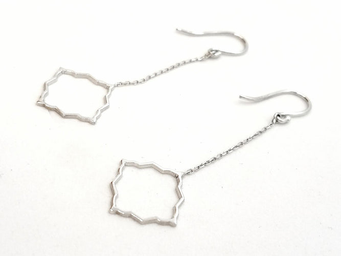 Boucles d'oreilles Boucles d'oreilles Transparence pendantes en or blanc 18 carats 58 Facettes 578947RV