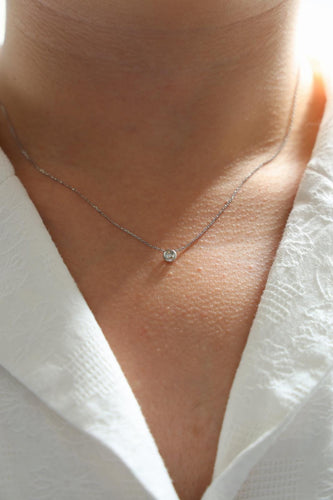 Collier Collier - Diamant en or blanc 18 carats 58 Facettes 579070RV