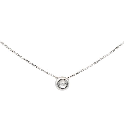 Collier Collier en or blanc 18 carats avec diamant taille brillant 0,012 ct 58 Facettes 579081RV