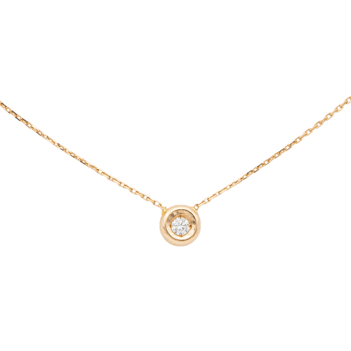 Collier Collier en or rose 18 carats avec diamant taille brillant 0,05 ct 58 Facettes 579147RV