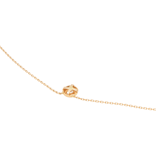 Collier Collier en or rose 18 carats avec diamant taille brillant 0,05 ct 58 Facettes 579147RV