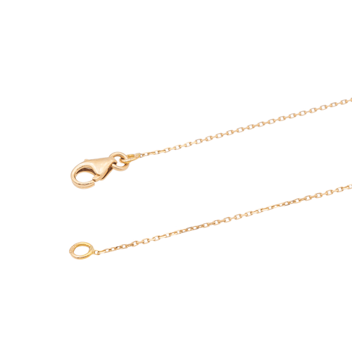 Collier Collier en or rose 18 carats avec diamant taille brillant 0,05 ct 58 Facettes 579147RV