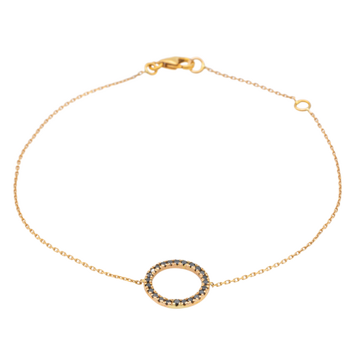 Bracelet Bracelet graphique en or rose 18 carats et diamants noirs 58 Facettes 579185RV