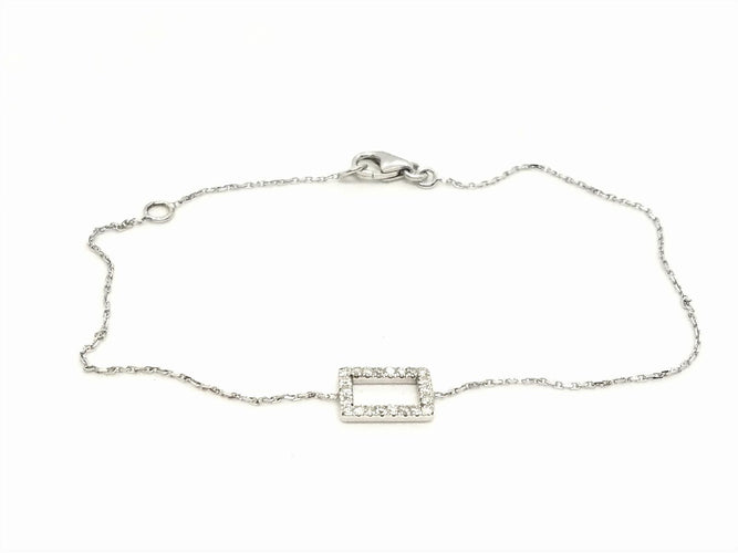 Bracelet Bracelet en or blanc 18 carats serti de diamants 58 Facettes 579196RV