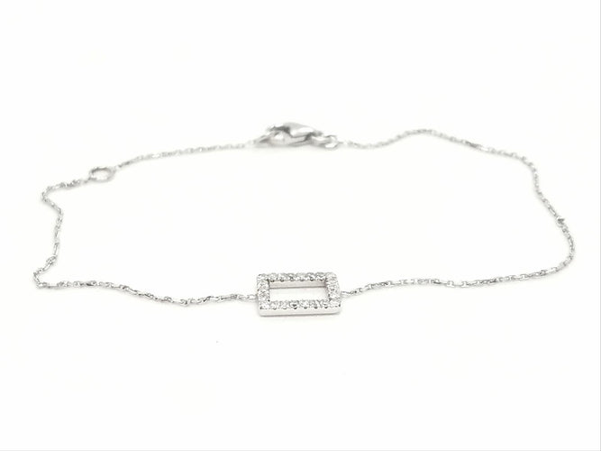 Bracelet Bracelet en or blanc 18 carats serti de diamants 58 Facettes 579196RV