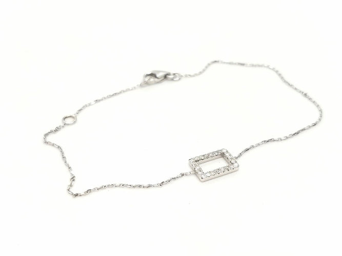 Bracelet Bracelet en or blanc 18 carats serti de diamants 58 Facettes 579196RV