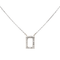 Collier Collier graphique rectangle en or blanc et or rose avec diamants 58 Facettes 579199RV