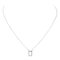 Collier Collier graphique rectangle en or blanc et or rose avec diamants 58 Facettes 579199RV