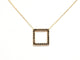 Collier Collier motif carré en or rose 18 carats et diamants noirs 58 Facettes 579210RV