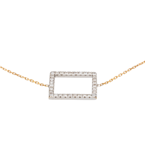 Bracelet Bracelet graphique en or rose et or blanc 18 carats, diamants 58 Facettes 579214RV