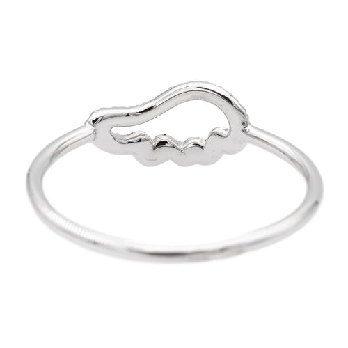 Bague 54 Bague aile d’ange en or blanc 18 carats et diamants 58 Facettes 579296RV