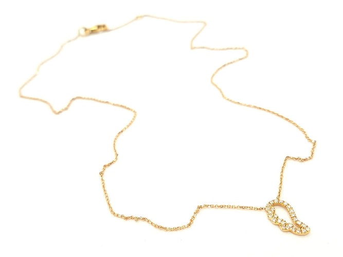 Collier Collier aile d’ange en or rose 18 carats et diamants 58 Facettes 579299RV