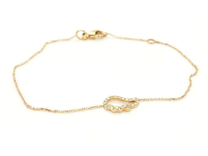 Bracelet Bracelet aile d’ange en or rose 18 carats et diamants 58 Facettes 579300RV