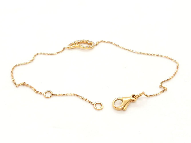 Bracelet Bracelet aile d’ange en or rose 18 carats et diamants 58 Facettes 579300RV