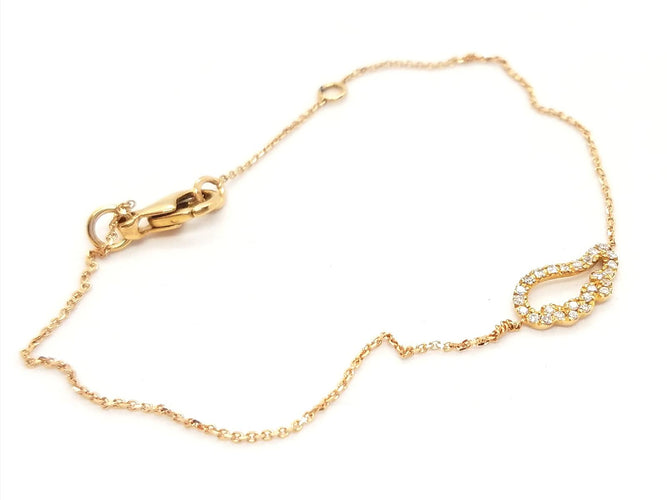 Bracelet Bracelet aile d’ange en or rose 18 carats et diamants 58 Facettes 579300RV