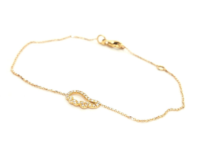 Bracelet Bracelet aile d’ange en or rose 18 carats et diamants 58 Facettes 579300RV