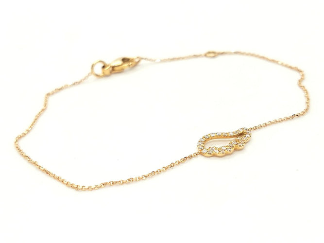 Bracelet Bracelet aile d’ange en or rose 18 carats et diamants 58 Facettes 579300RV