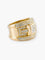 Bague 57 Bague moderne sertie de diamants en or jaune 18k 58 Facettes 210033