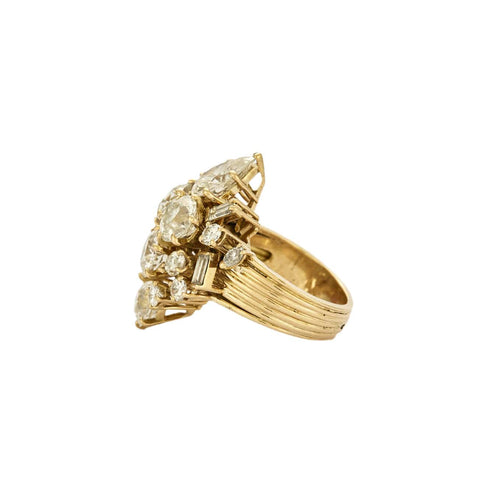 Bague 53 Bague Aigrette en or jaune 750 et diamants 58 Facettes BO/230051